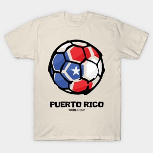 Puerto Rico Football Country Flag T-Shirt